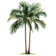 Palm tree, cutout, detailed cutout of palm tree, palm tree, graphic cutout, palm tree cutout design, realistic cutout of palm tree, on a transparent backgrounds
