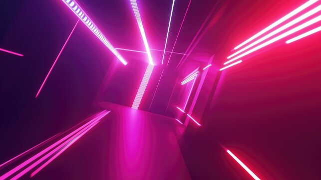 Abstract futuristic techno vibes in neon