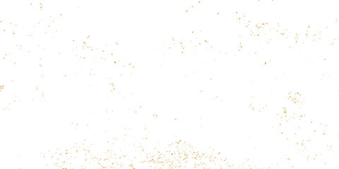 Abstract doted and confetti golden glitter and zigzag ribbon particles splatter on transparent background. Luxury golden glitter confetti that floats down falling bokeh celebration background.