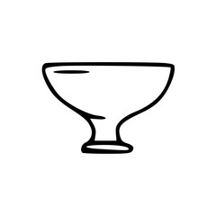 a line art drawing of a minimalist vase in cartoon style