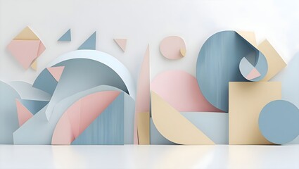 Minimalist abstract geometric shapes wallpaper