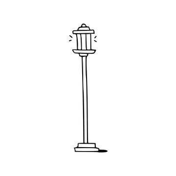 recommend clip art: a line art drawing of a street lamp vector
