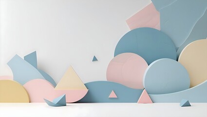 Minimalist abstract geometric shapes wallpaper
