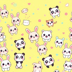 Fototapeta premium seamless pattern with owls