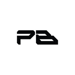 PB monogram logo design letter text name symbol monochrome logotype alphabet character simple logo