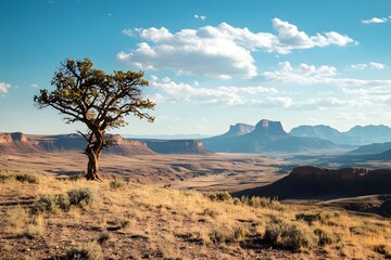 tree in the mountains, Generative AI