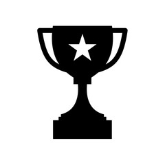 Trophy Cup Silhouette. Trophy Cup vector illustration.