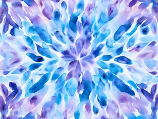 Vibrant watercolor-inspired abstract with shades of blue and purple