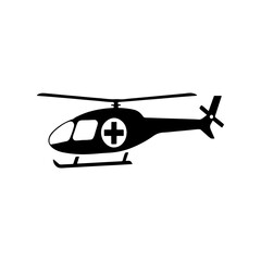 Medical helicopter icon vector illustration design on white background.