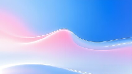 Soft Gradient Waves: Pastel Blue & Pink Abstract Background