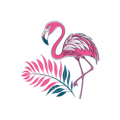 Flamingo logo art and illustration