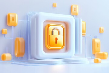 3D Data Recovery Icon Isolated and White Background