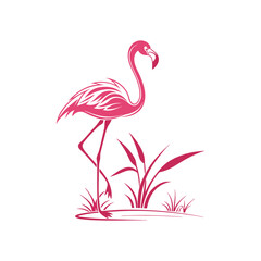 Flamingo logo art and illustration