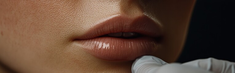 Fototapeta premium Enhancing beauty with a delicate cosmetic procedure