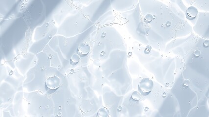 Clear Water Surface Ripples Splash Bubbles Summer Background - Cosmetic Banner