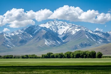 Naklejka premium A mysterious and wonderful mountain scenery, Generative AI 