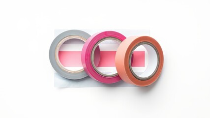 Obraz premium Colorful Masking Tape Rolls - Blank Adhesive Tape Set