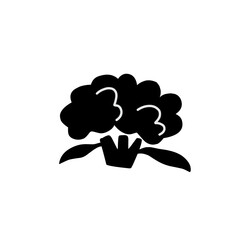 Silhouette vegetables icon vector