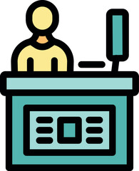 Bank teller assisting customers with financial transactions, deposits, withdrawals, and account inquiries