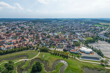 Gunzenhausen im Zentrum des Fränkischen Seenlandes von oben