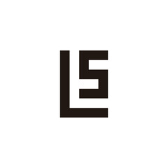Letter L, t and s square geometric symbol simple logo vector