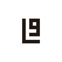 Letter L, t and g square geometric symbol simple logo vector