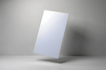 Blank paper sheets for brochure on grey background. Leaflet, Flyer Mock Up Template Ready For Your Design