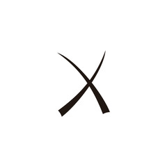 Obraz premium Letter X geometric symbol simple logo vector