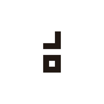 recommend clip art: Letter J and o square geometric symbol simple logo vector