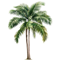 Palm tree, cutout, detailed cutout of palm tree, palm tree, graphic cutout, palm tree cutout design, realistic cutout of palm tree, on a transparent backgrounds