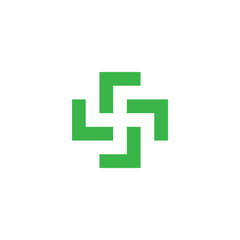 Letter r health, plus, geometric symbol simple logo vector