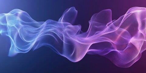 Obraz premium Abstract purple and blue gradient background with wavy lines, glowing effect. 
