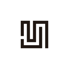Letter J and M square unique, geometric symbol simple logo vector