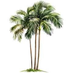 Palm tree, cutout, detailed cutout of palm tree, palm tree, graphic cutout, palm tree cutout design, realistic cutout of palm tree, on a transparent backgrounds