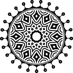 Creative mandala design. Black and white mandala.Mandalas for coloring book. decorative element.