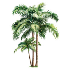 Palm tree, cutout, detailed cutout of palm tree, palm tree, graphic cutout, palm tree cutout design, realistic cutout of palm tree, on a transparent backgrounds