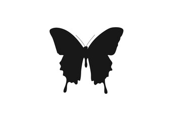 butterfly silhouette logo png template logo icon vector illustration