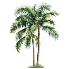 Palm tree, cutout, detailed cutout of palm tree, palm tree, graphic cutout, palm tree cutout design, realistic cutout of palm tree, on a transparent backgrounds