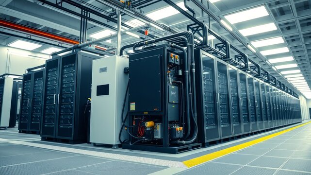 FM-200 Gas Suppression System in Data Center - High-Quality Image