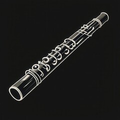 Fototapeta premium the AI Image Generator, Clarinet With Elegant Design on Light Background