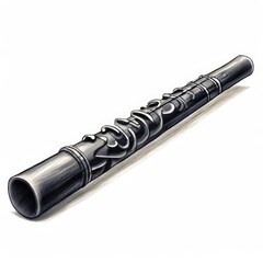 Naklejka premium the AI Image Generator, Clarinet With Elegant Design on Light Background