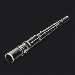 Naklejka premium the AI Image Generator, Clarinet With Elegant Design on Light Background