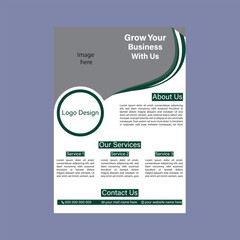 Chic Sherwood Green and White Flyer Design Template for Eco Friendly Branding, Sustainable Marketing, and Modern Business Promotion