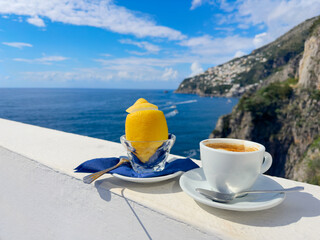 coffee with amalfitan lemon ice cream