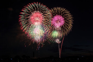2011年 酒田花火ショー 10号玉打ち上げ Sakata Fireworks Show - 12 inch shell