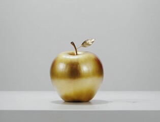 Golden and shiny apple - Maçã prateada e  brilhante 