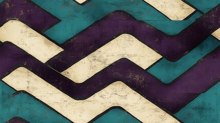 Abstract teal, purple, beige wave pattern; textured background; design, wallpaper, website