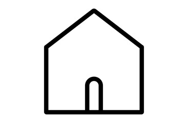 モノクロのホームボタンのアイコン