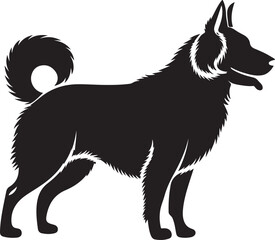 Dog silhouette illustration vector .