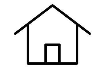 モノクロのホームボタンのアイコン